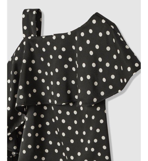 LOULOU WILLOUGHBY「【LOULOU WILLOUGHBY】アシメフリルオフショルブラウス」|シャツ・ブラウス|