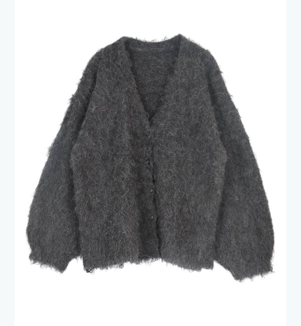 titivate「ブークレシャギーVネックカーディガン」|ニット・セーター|