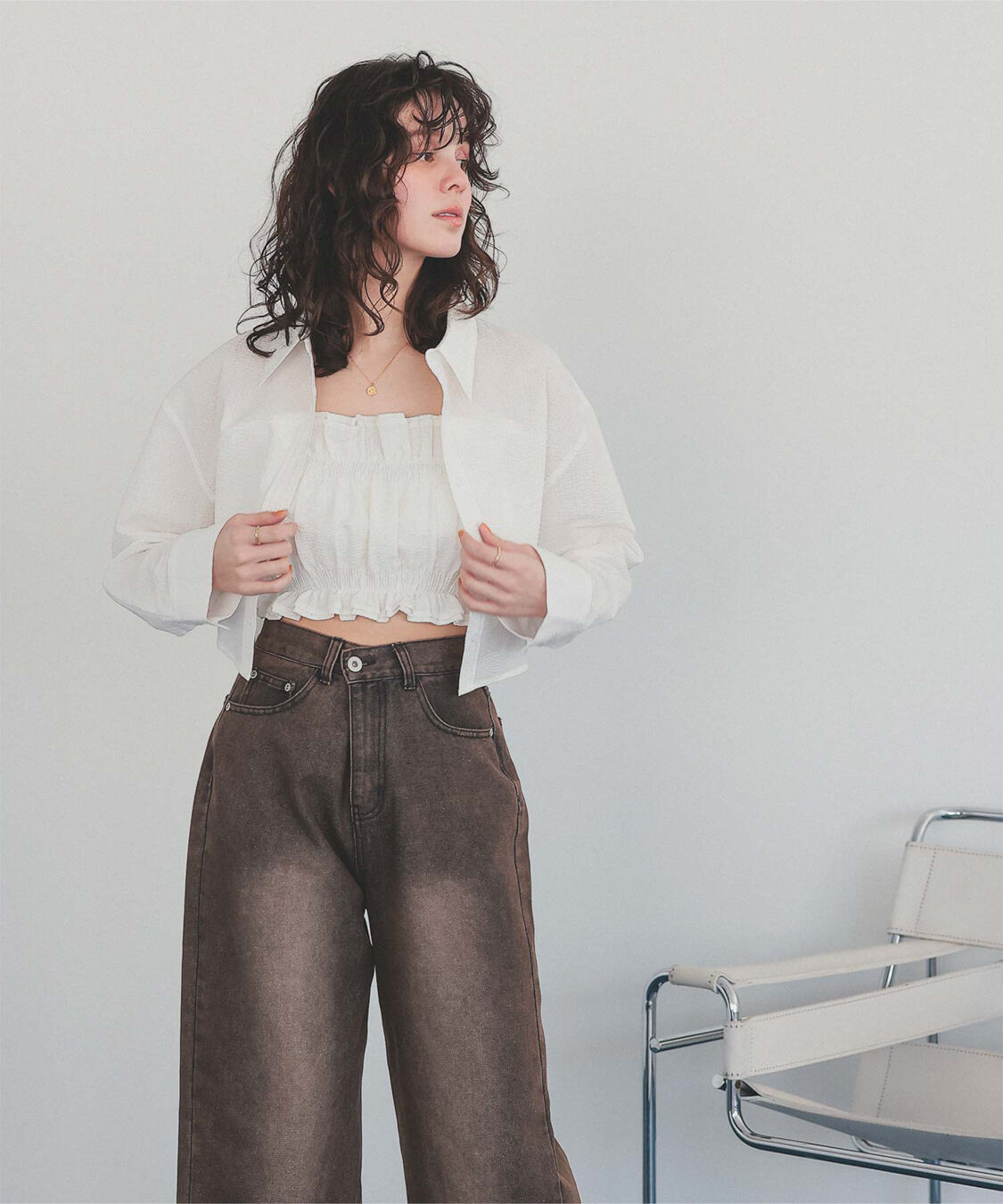 titivate「サッカーストライプシャーリングビスチェ」|チューブトップ|