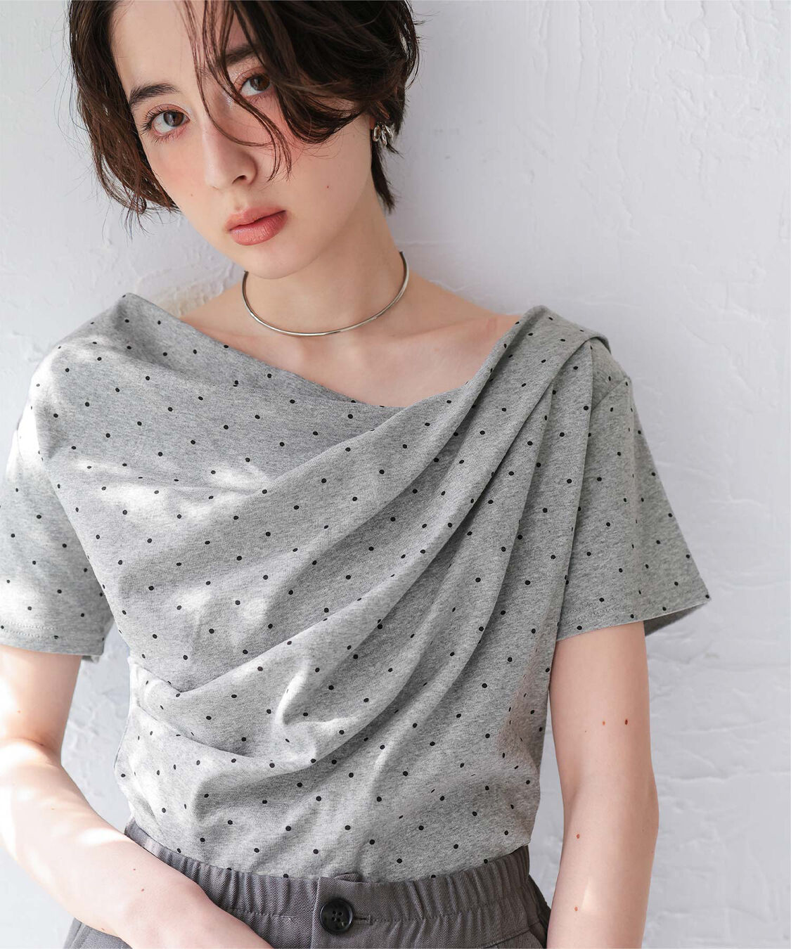 titivate「オフショルダーハーフスリーブTシャツ」|Tシャツ・カットソー|