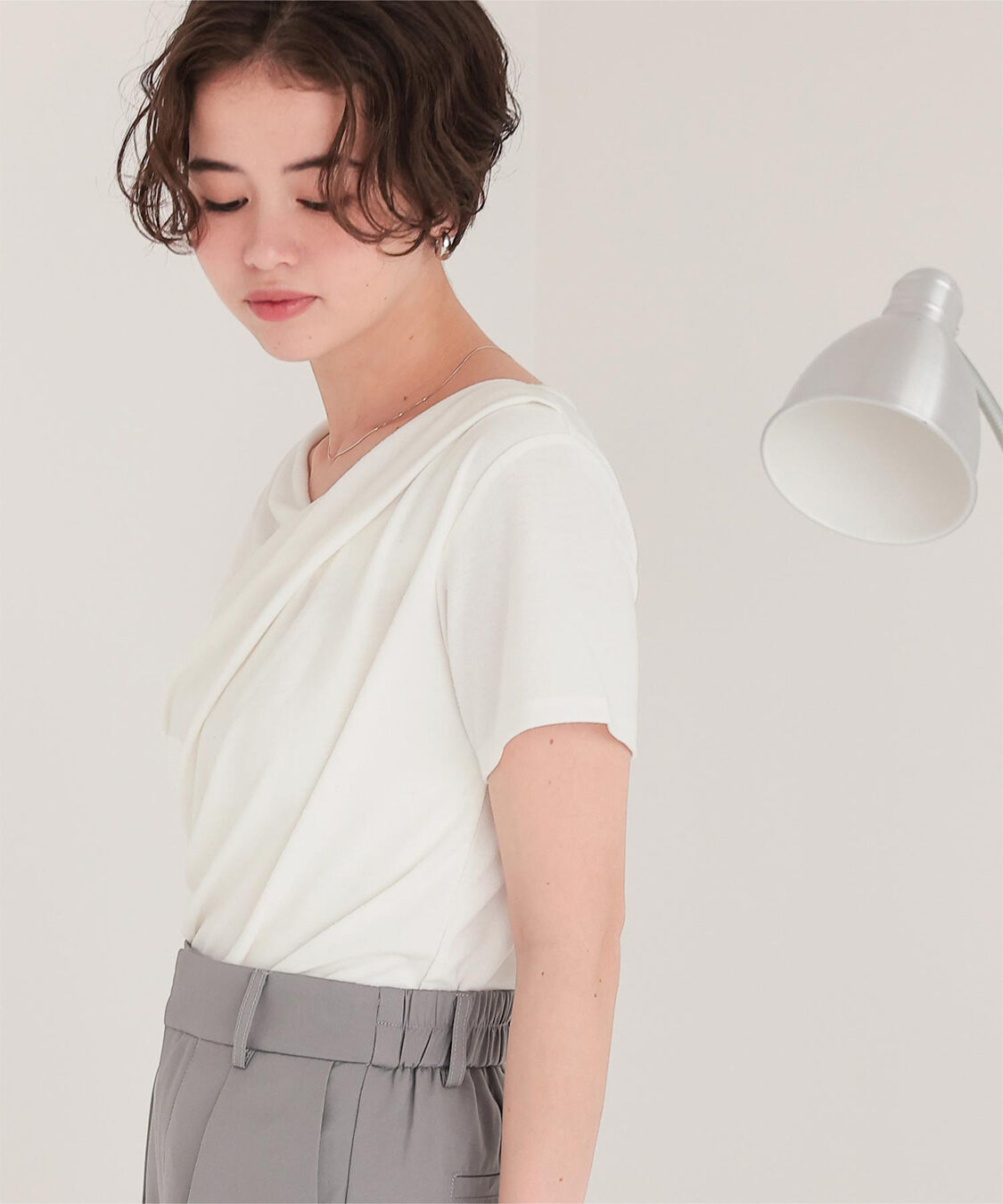 titivate「オフショルダーハーフスリーブTシャツ」|Tシャツ・カットソー|