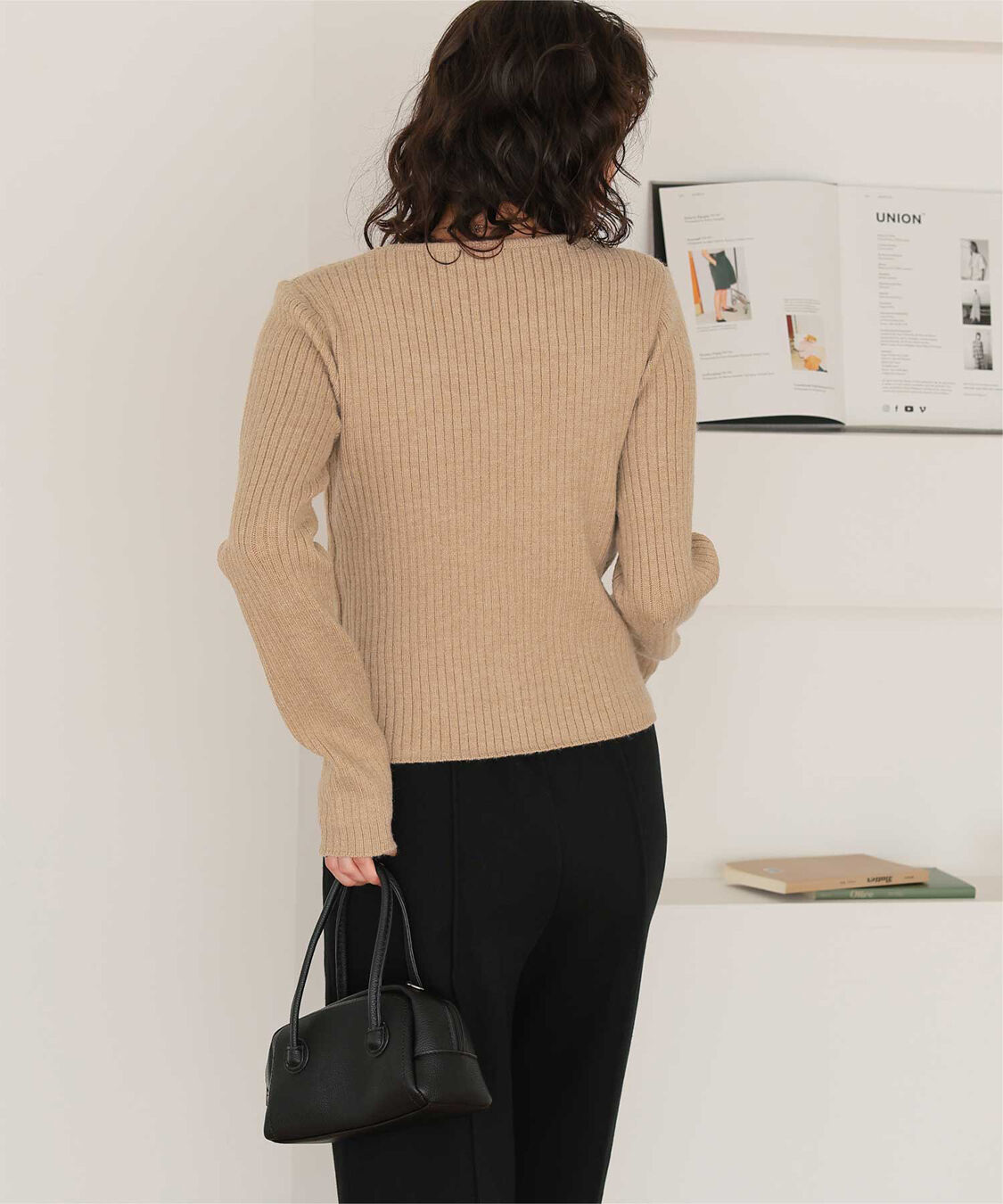 titivate「レイヤード風リブニットトップス」|ニット・セーター|