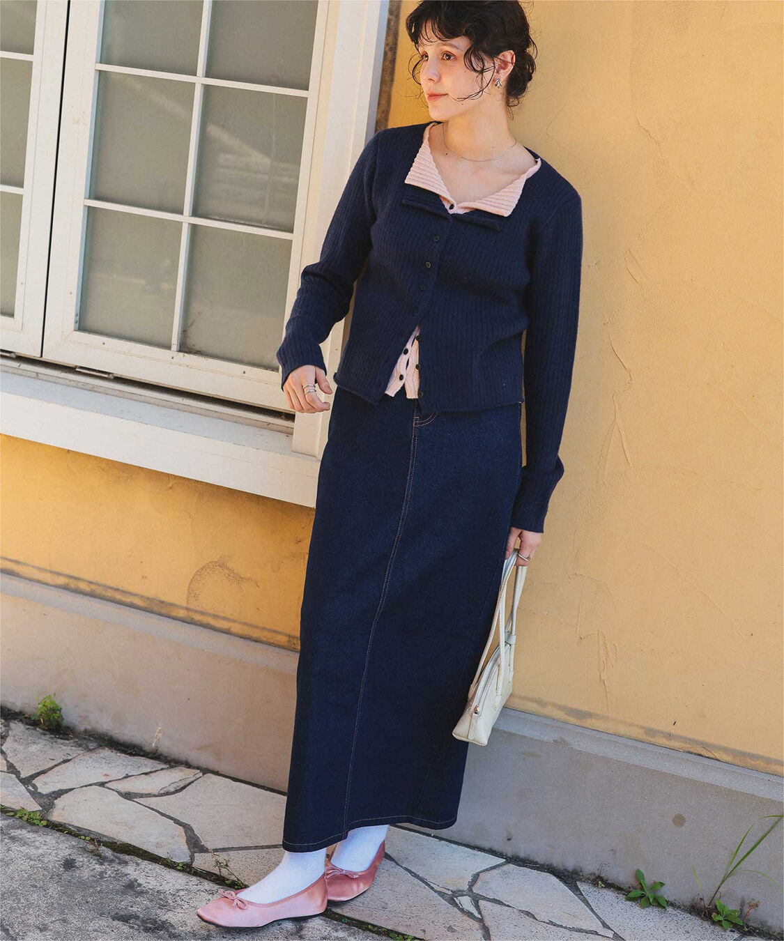 titivate「レイヤード風リブニットトップス」|ニット・セーター|