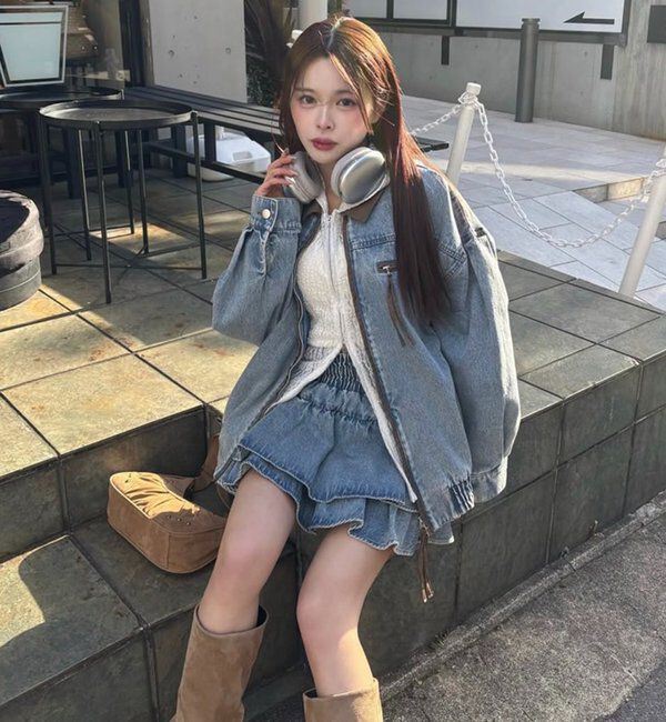  「【REVIVAL】WEB限定/セットアップ対応/ティアードミニスカート」|スカート|