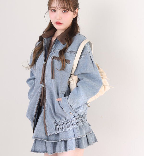  「【REVIVAL】WEB限定/セットアップ対応/ティアードミニスカート」|スカート|