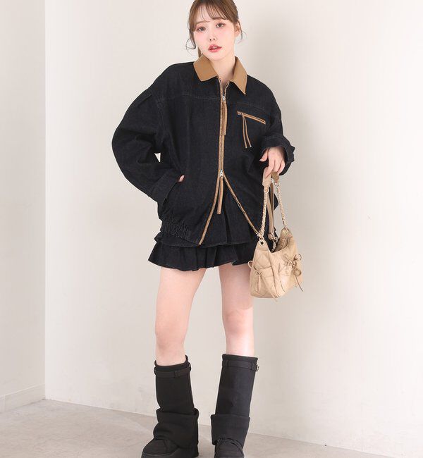  「【REVIVAL】WEB限定/セットアップ対応/ティアードミニスカート」|スカート|