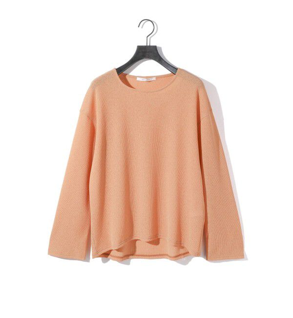 MIDIUMISOLID「MIDIUMISOLID for Ladies シアーワッフルプルオーバー」|Tシャツ・カットソー|オレンジ