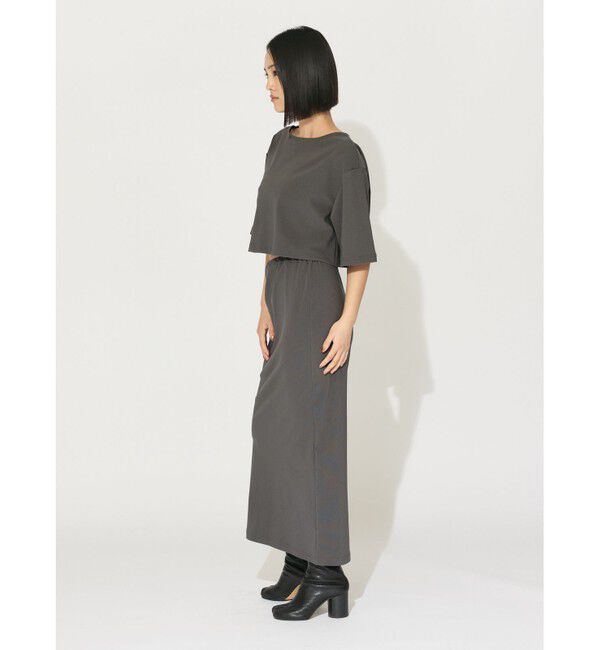 MIDIUMISOLID「MIDIUMISOLID for Ladies リブショートプルオーバー」|Tシャツ・カットソー|