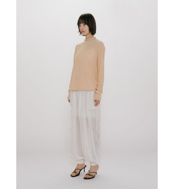 MIDIUMISOLID「MIDIUMISOLID for Ladies シアーレイヤードタートルネックプルオーバー」|Tシャツ・カットソー|