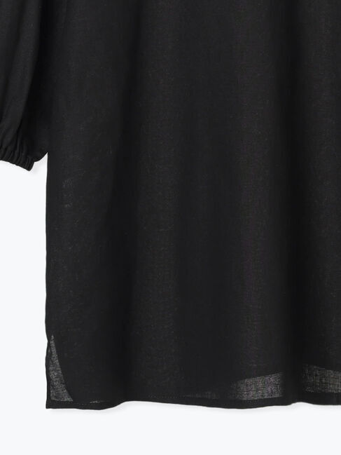 Lugnoncure「バックリボン綿麻7分袖ブラウス」|シャツ・ブラウス|