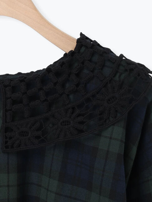 Samansa Mos2「【WEB限定】前後2WAYレース襟ブラウス」|シャツ・ブラウス|