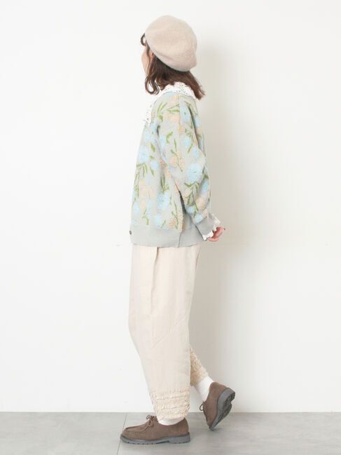 Samansa Mos2「【WEB限定】前後2WAYレース襟ブラウス」|シャツ・ブラウス|