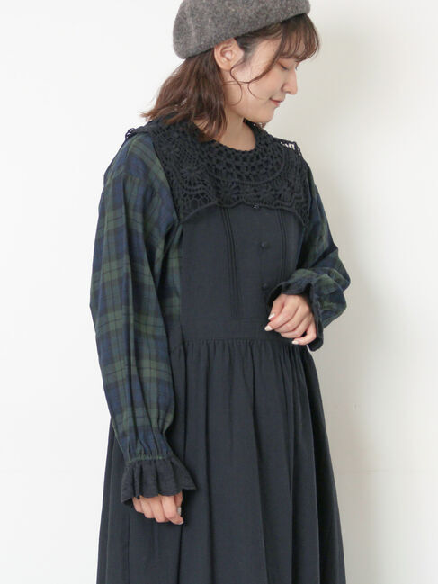 Samansa Mos2「【WEB限定】前後2WAYレース襟ブラウス」|シャツ・ブラウス|