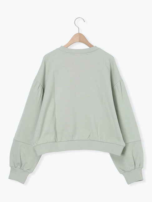 Samansa Mos2「裏毛CAT柄パーツレース付スウェット」|Tシャツ・カットソー|