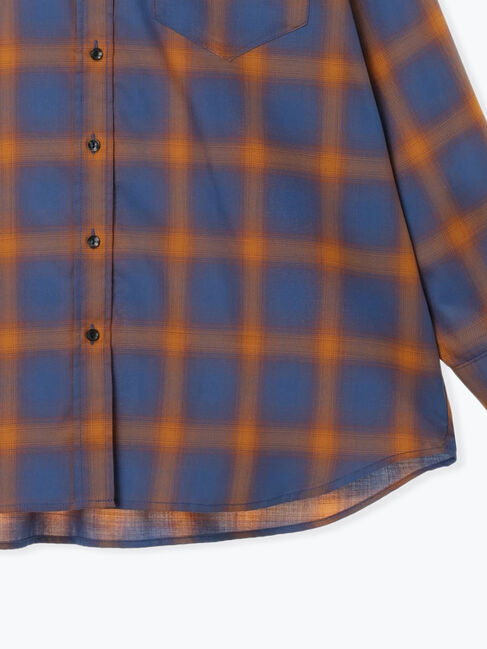 Samansa Mos2「オンブレチェックシアーシャツ」|シャツ・ブラウス|