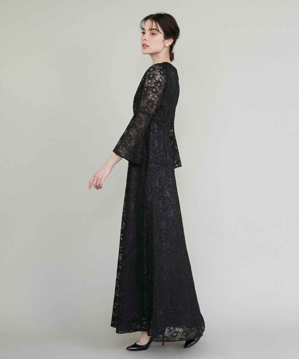 Maglie le cassetto「《M Maglie le cassetto》フラワーレースロングドレス」|ワンピース|