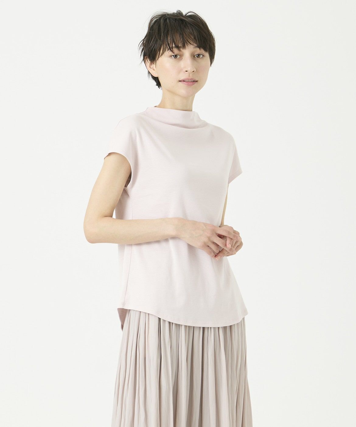 DAY by DAY it&rsquo;s international「ボトルネックカットソー《スビン綿MIXフライス》」|Tシャツ・カットソー|ピンク1