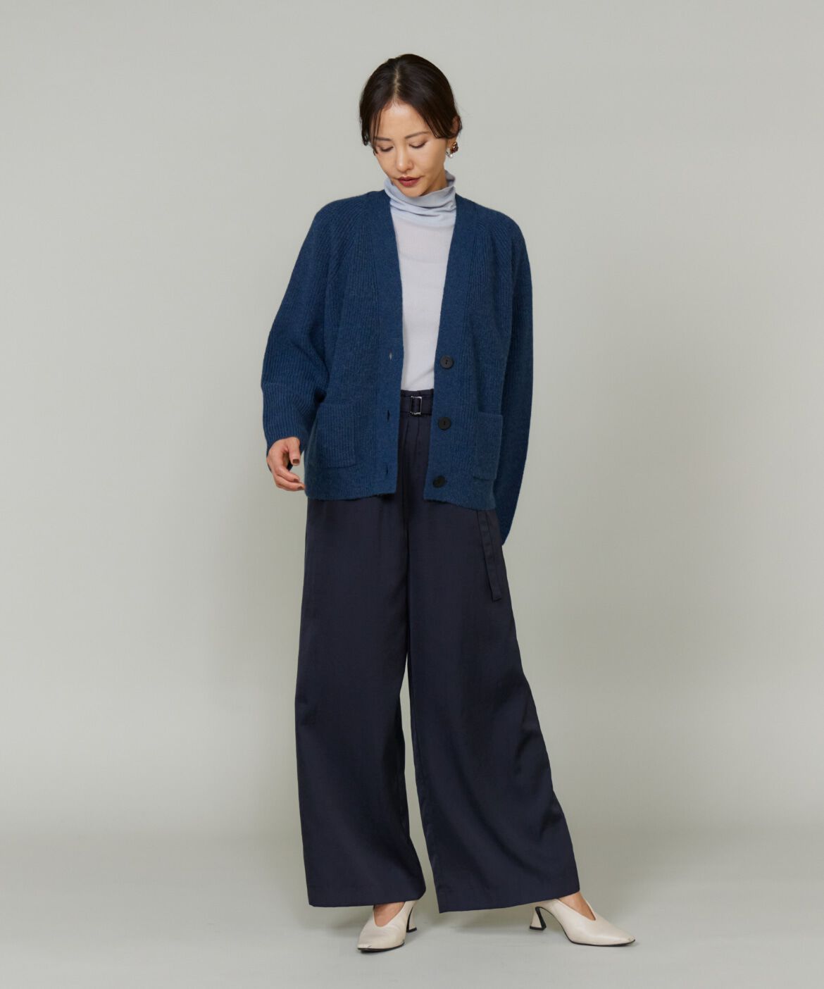 Le Souk「《大きいサイズ》アルパカブレンドＶネックカーディガン」|カーディガン|