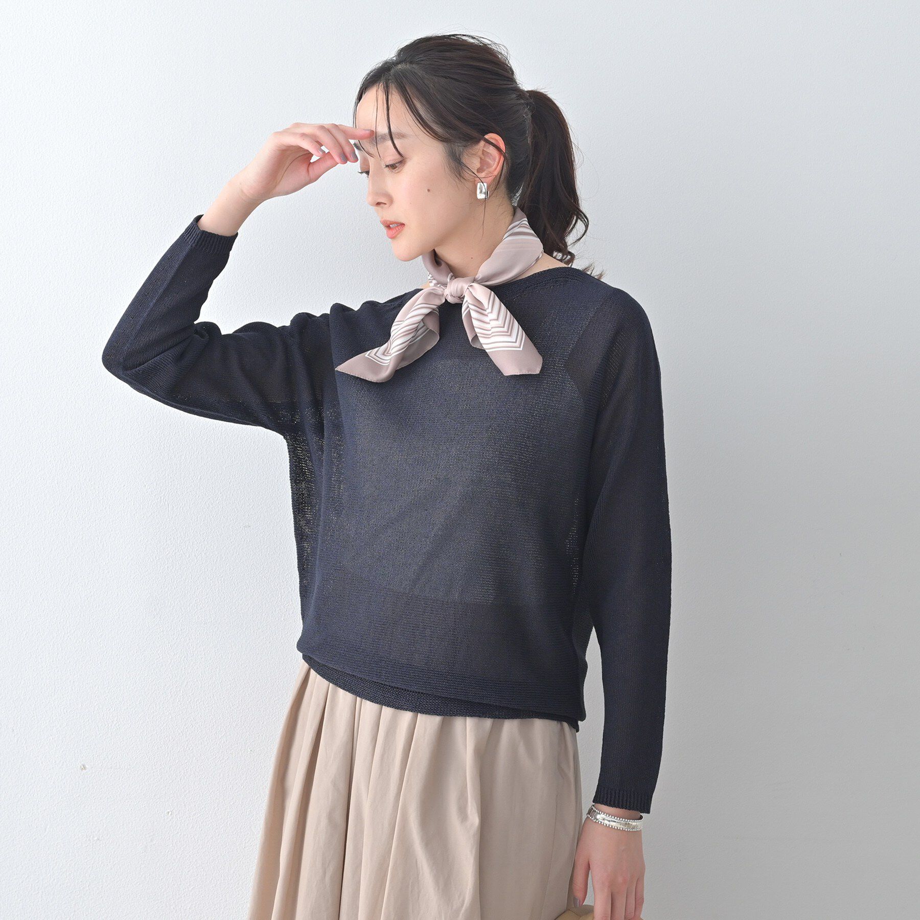 UNTITLED「ドライタッチボートネックニット」|ニット・セーター|