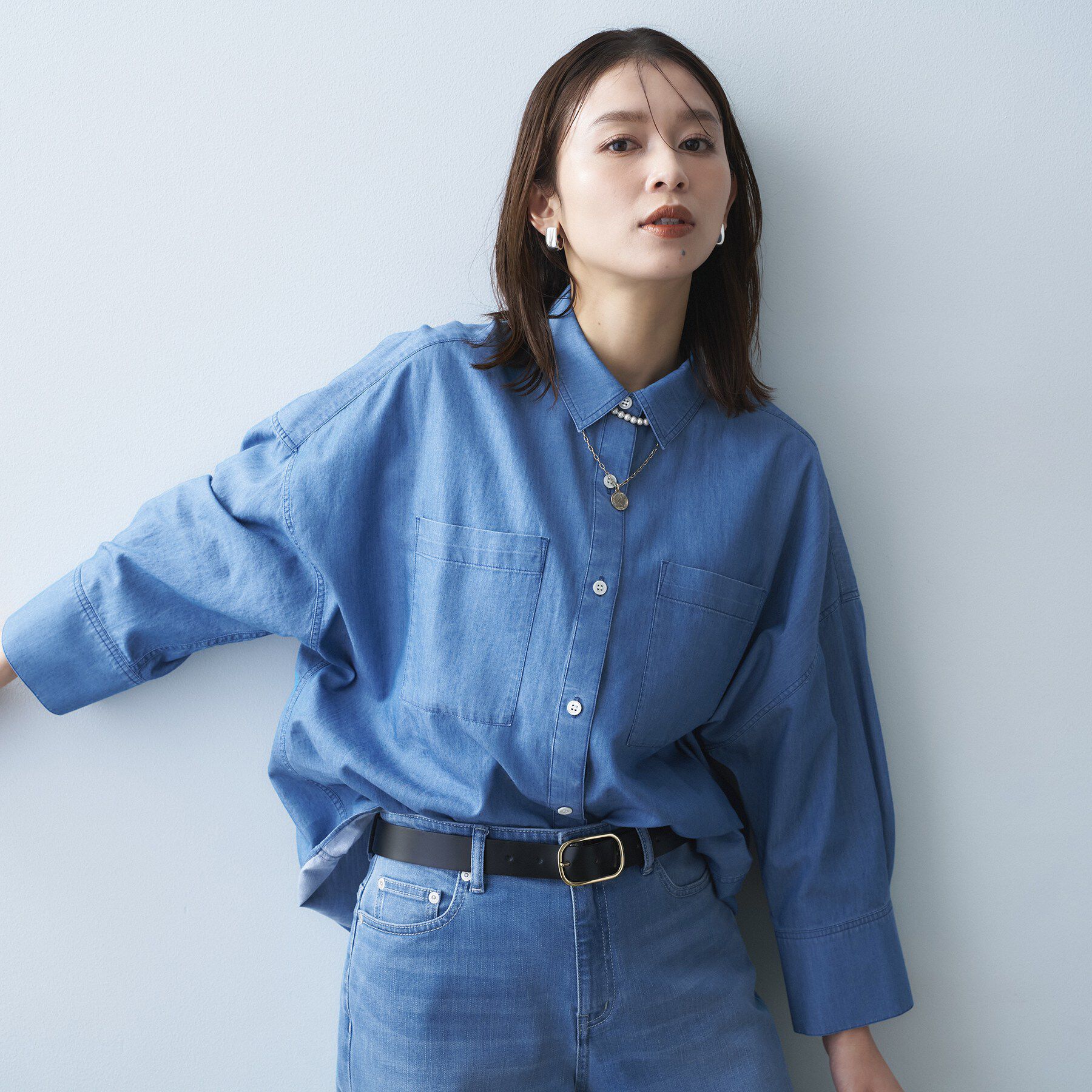 UNTITLED「エアリーデニムシャツ」|シャツ・ブラウス|