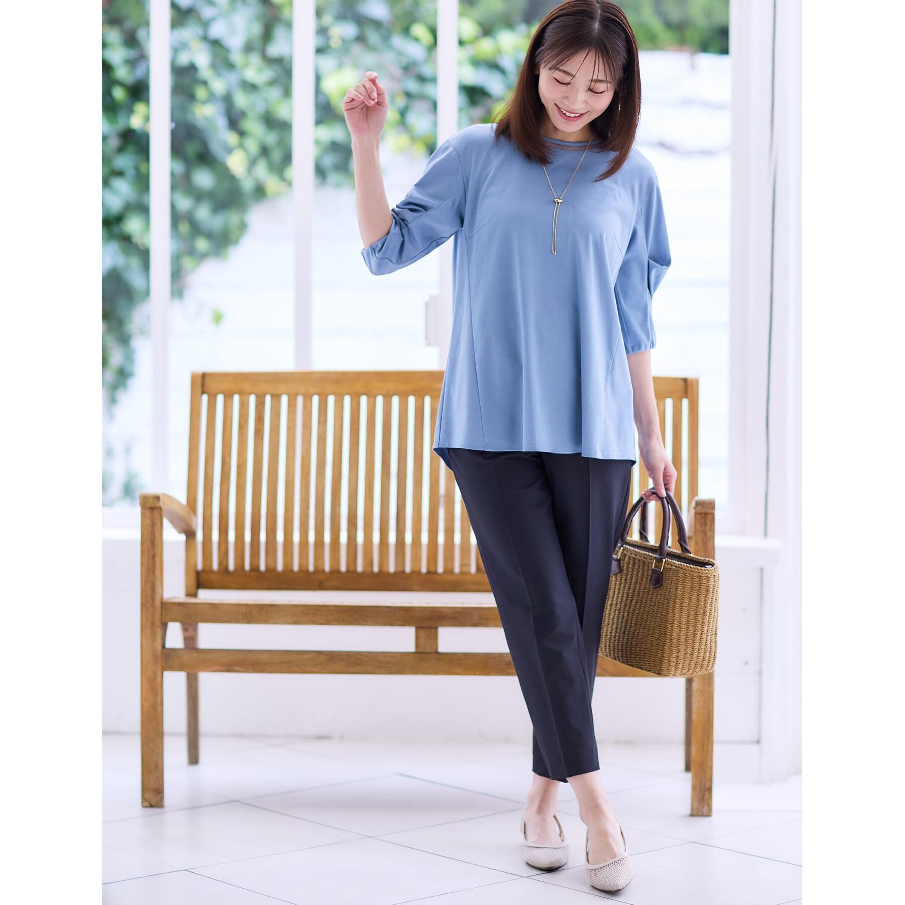 Reflect「【腰周りカバー】すっきり見えAラインカットソー」|Tシャツ・カットソー|