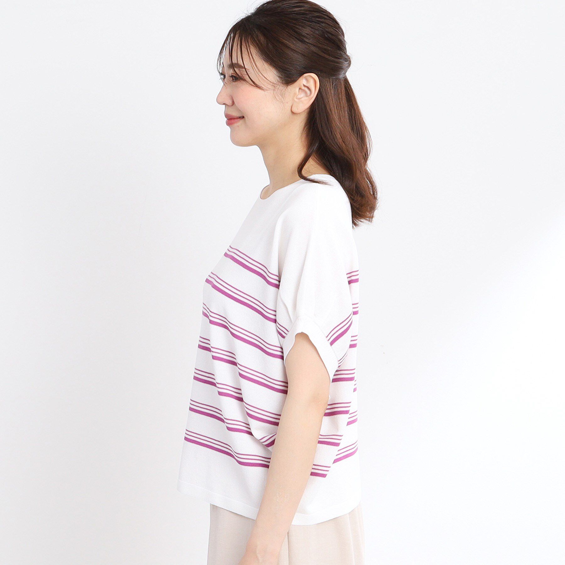 Reflect「【WEB先行カラーあり／手洗い可】スレッドボーダーニット」|ニット・セーター|