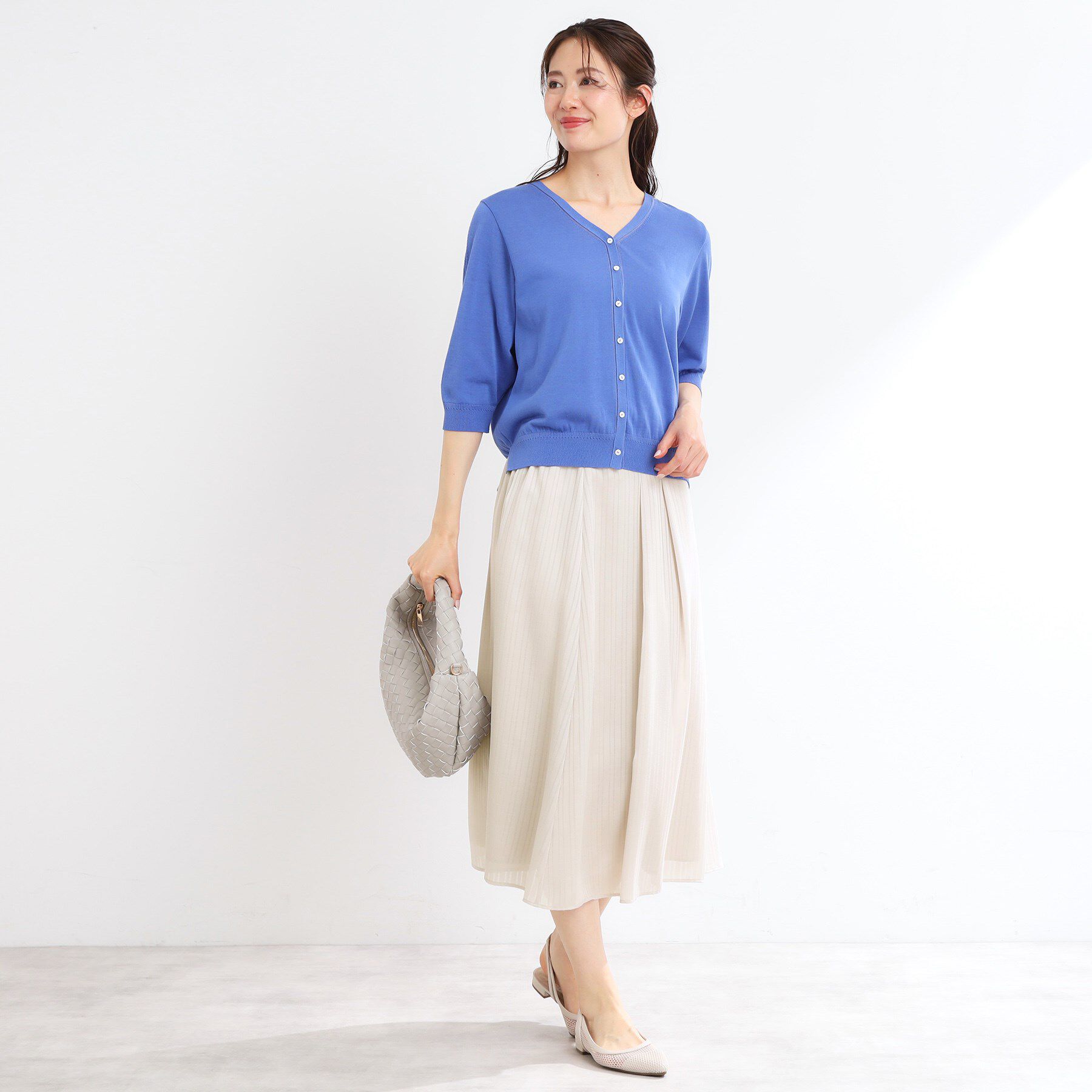 Reflect「【マシンウォッシュ可】Aラインストライプスカート」|スカート|