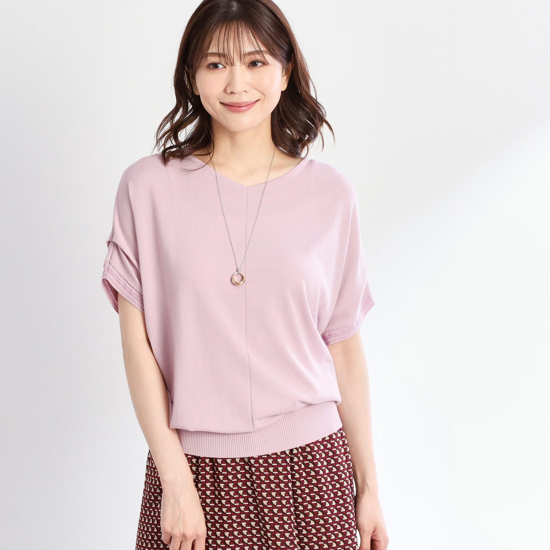 Reflect「【選べる7色◎／手洗い可／二の腕カバー】半袖ニット」|ニット・セーター|