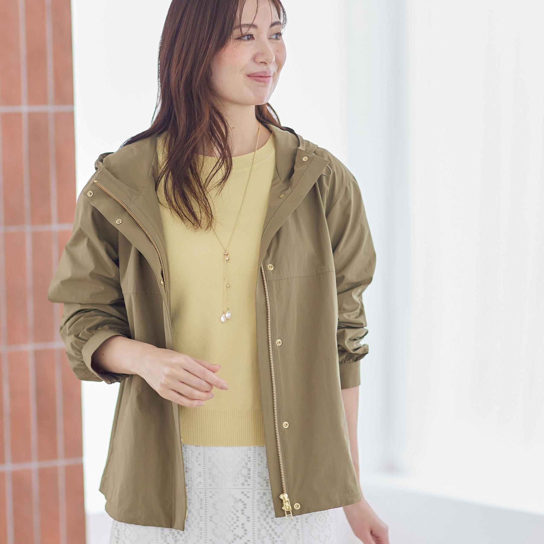 Reflect「【防花粉】フード付きマウンテンパーカー」|ブルゾン・スタジャン|オリーブグリーン(0