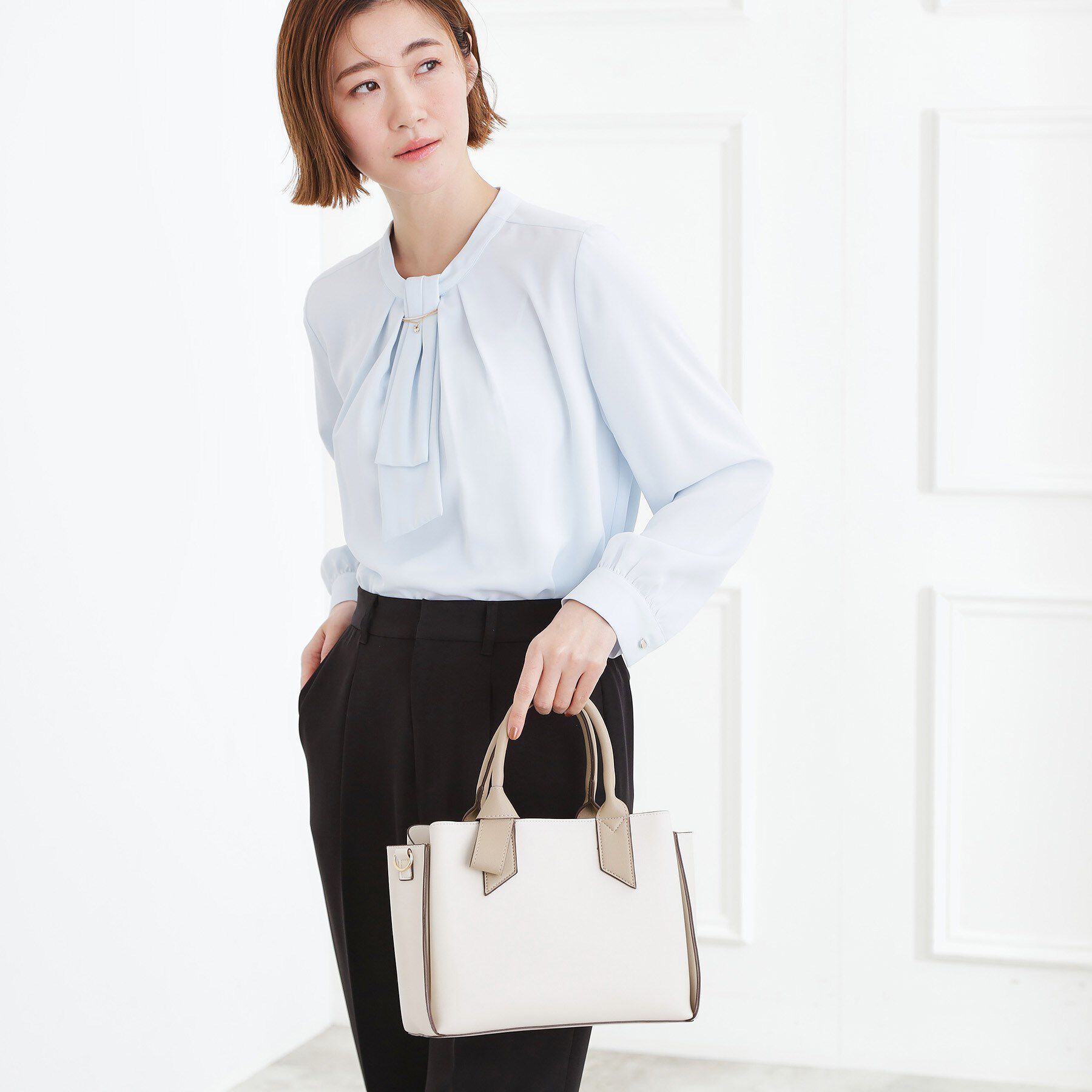 grove「リボンハンドル2WAYトート」|トートバッグ|