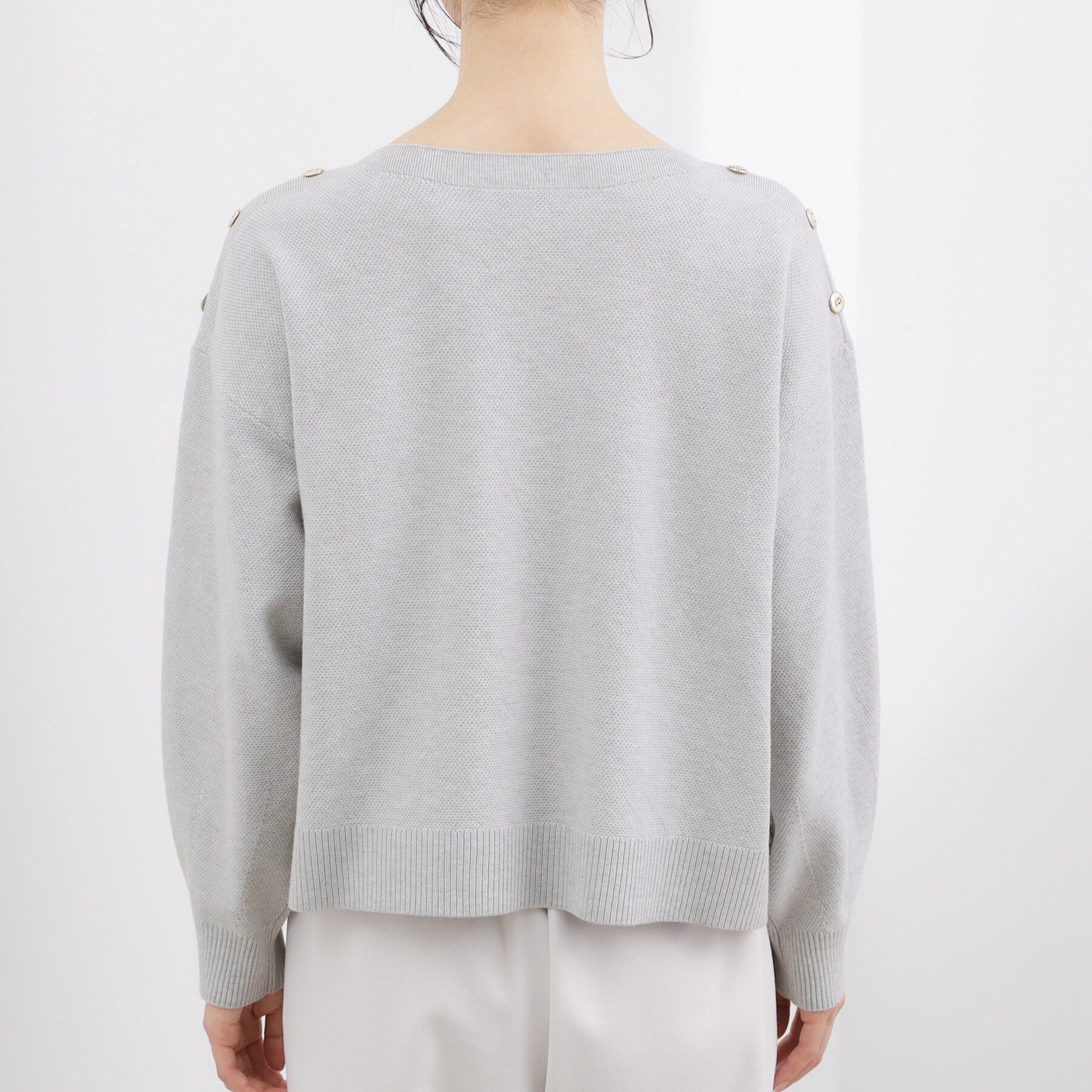 grove「【おうちで洗える】顔周りすっきり、ボートネックニット」|ニット・セーター|