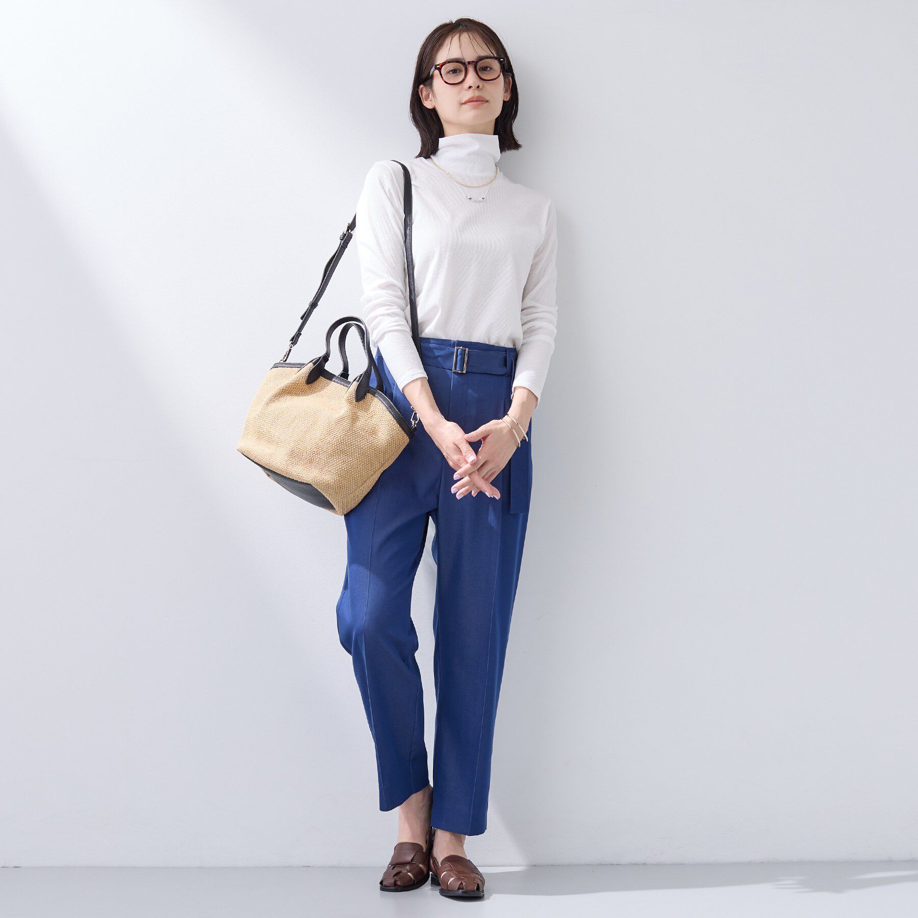 INDIVI「【インナーとして使える／通気性◎】テレコジャージトップス」|Tシャツ・カットソー|