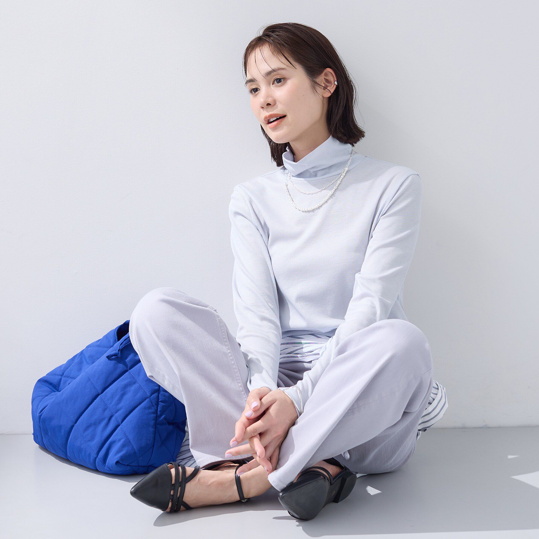 INDIVI「【インナーとして使える／通気性◎】テレコジャージトップス」|Tシャツ・カットソー|