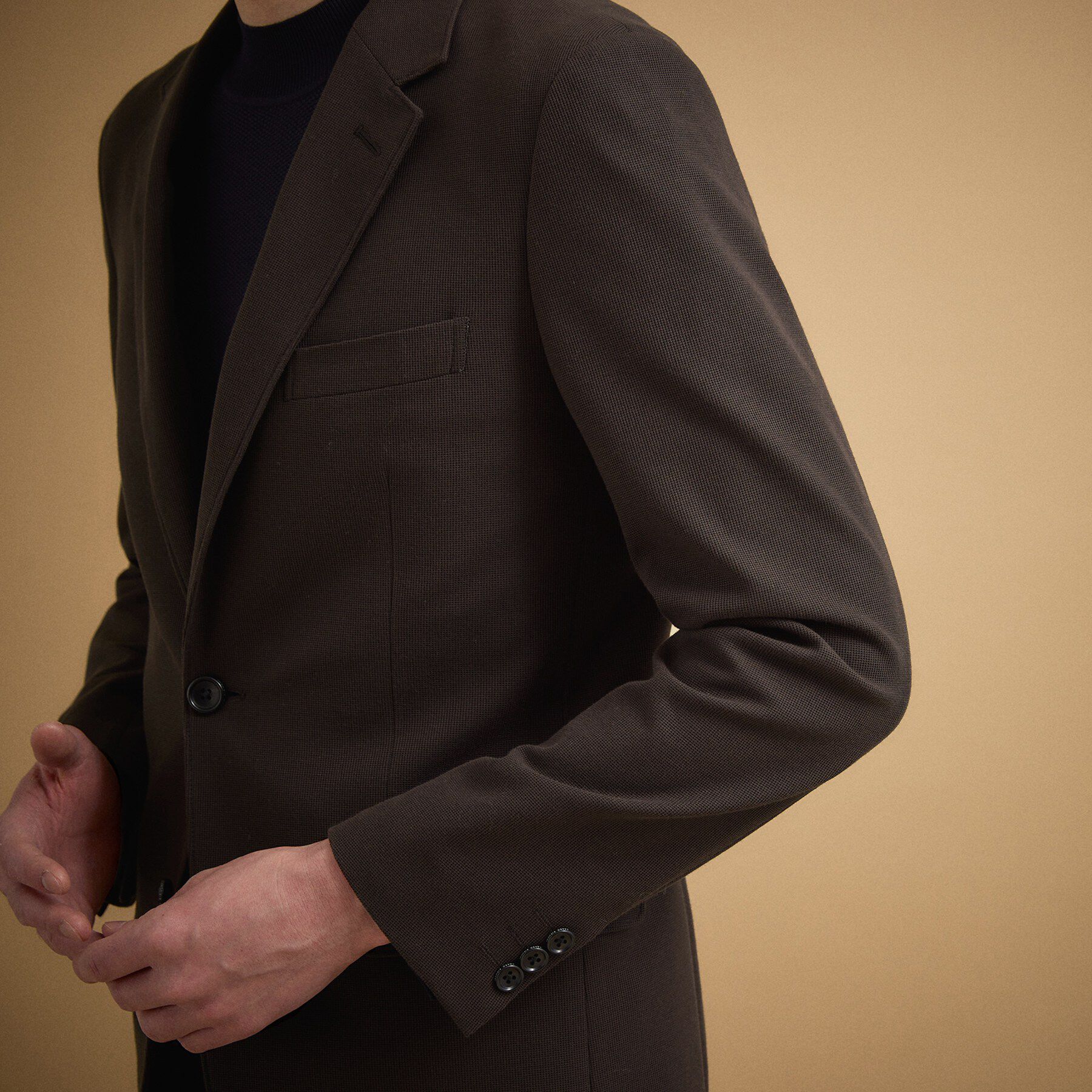 TAKEO KIKUCHI「パールニットジャージ ジャケット」|テーラードジャケット|