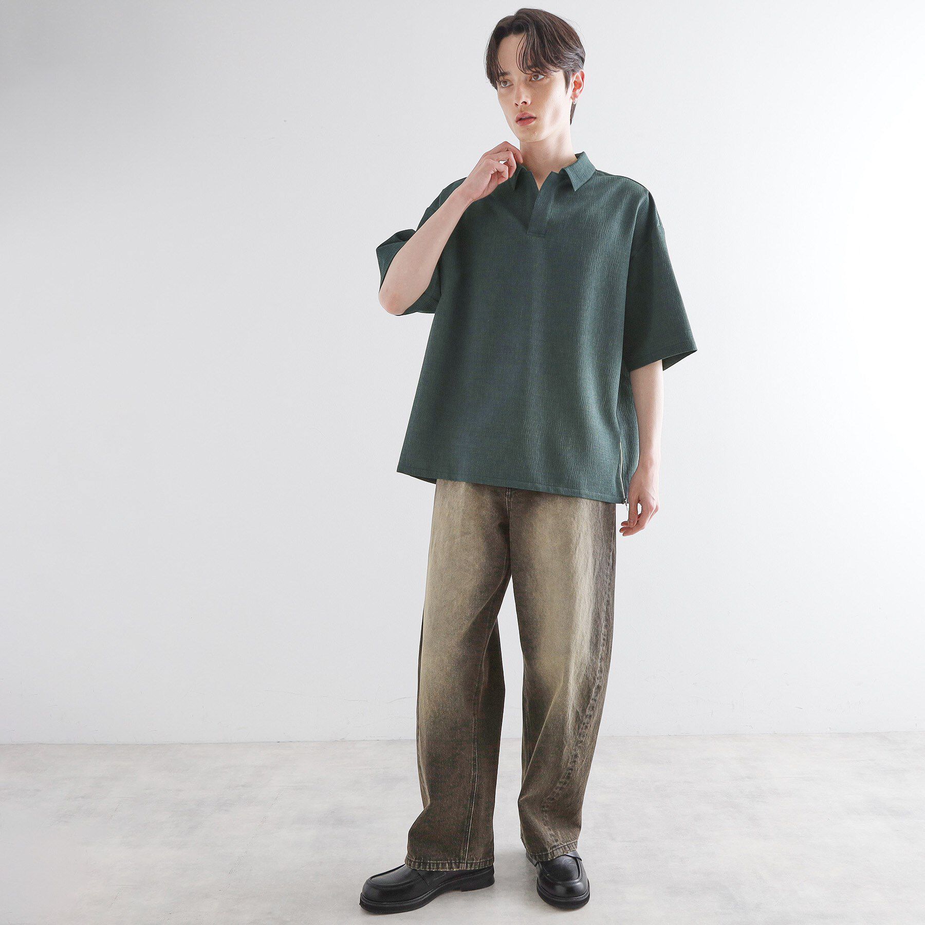 tk.TAKEO KIKUCHI「【セットアップ対応】テッククレープスキッパーシャツ」|シャツ・ブラウス|