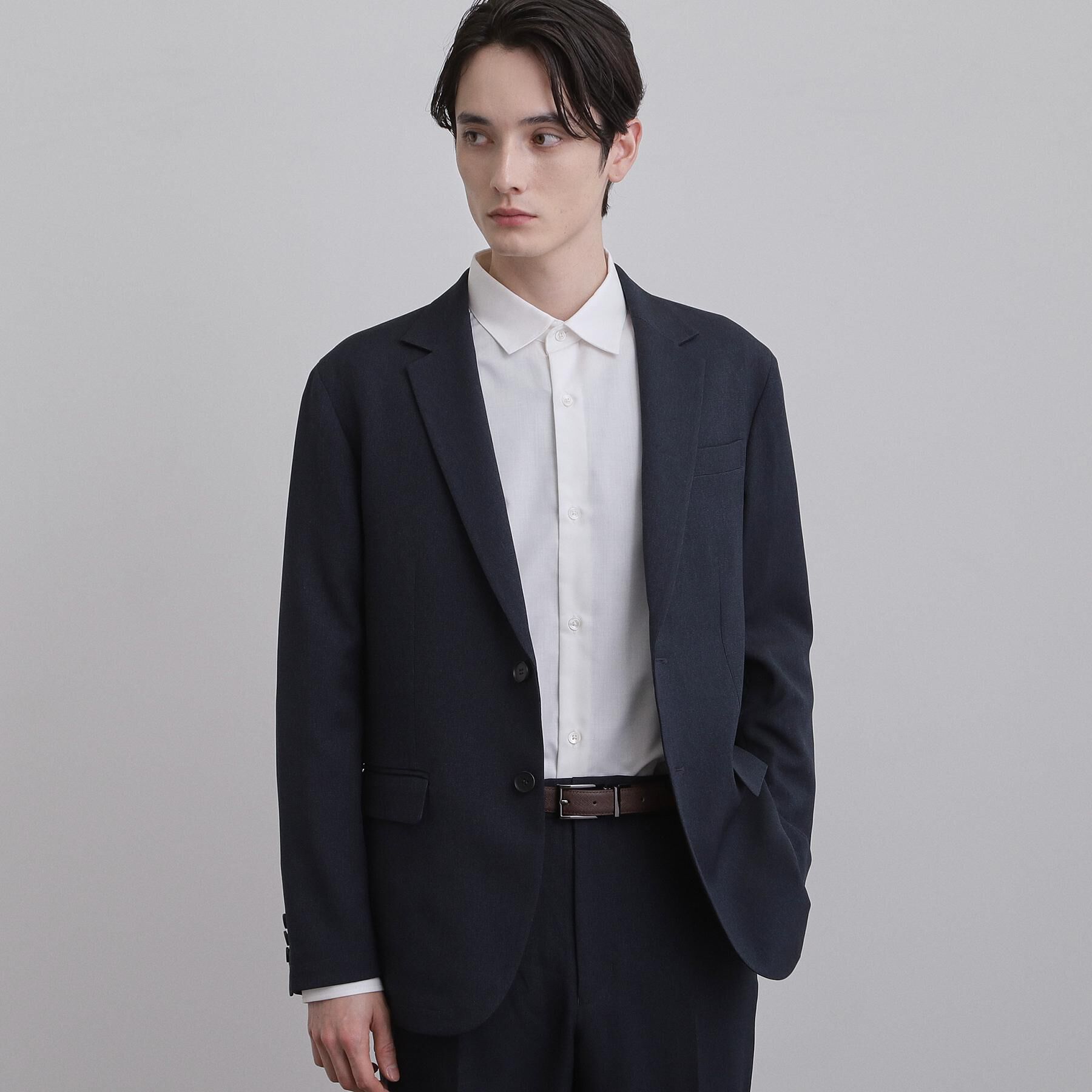 tk.TAKEO KIKUCHI「【上下2点セット】洗えるピンヘッドストレッチセットアップ/ビジネスOK」|スーツ|