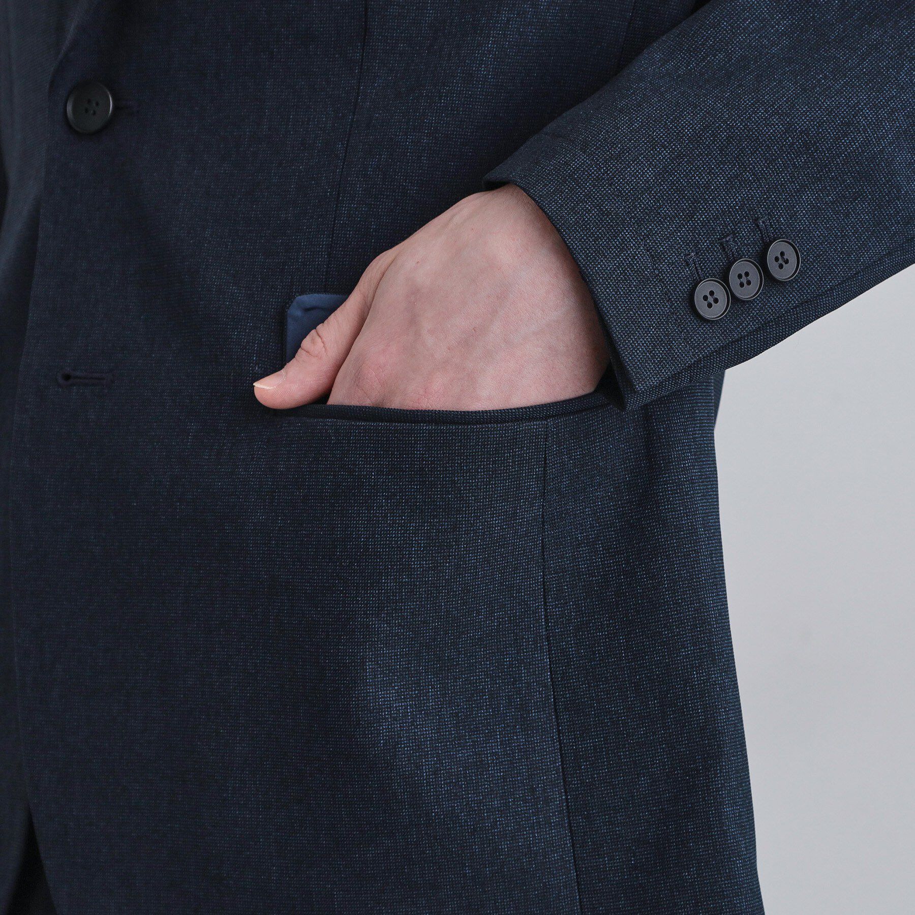 tk.TAKEO KIKUCHI「【上下2点セット】洗えるピンヘッドストレッチセットアップ/ビジネスOK」|スーツ|