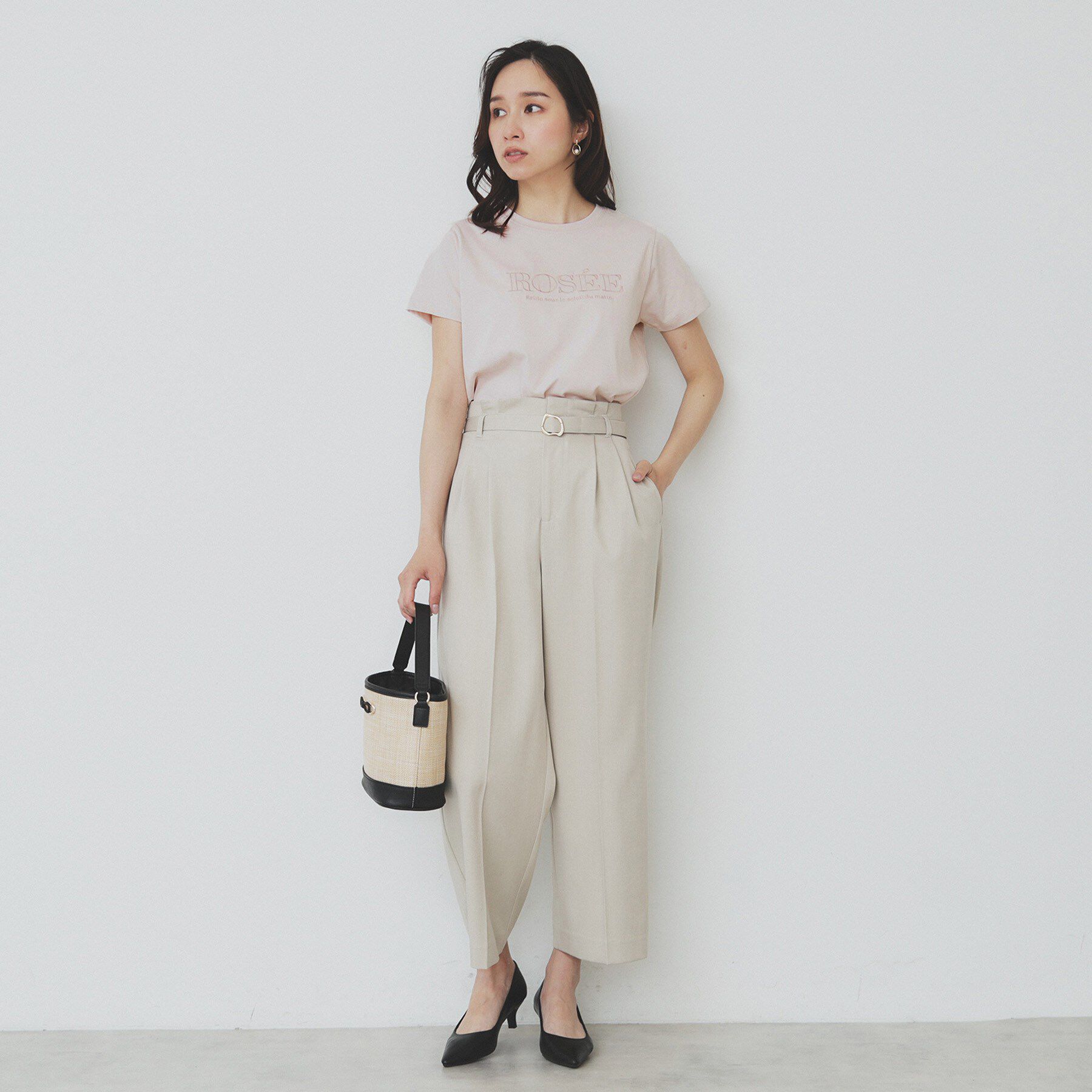 index「フロントロゴ刺繍Tシャツ【UVケア/洗濯機洗い可/接触冷感】」|Tシャツ・カットソー|