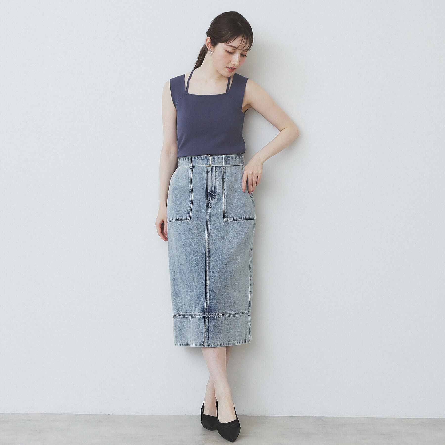 index「スクエアネックニットタンク【洗濯機洗い可】」|キャミソール|