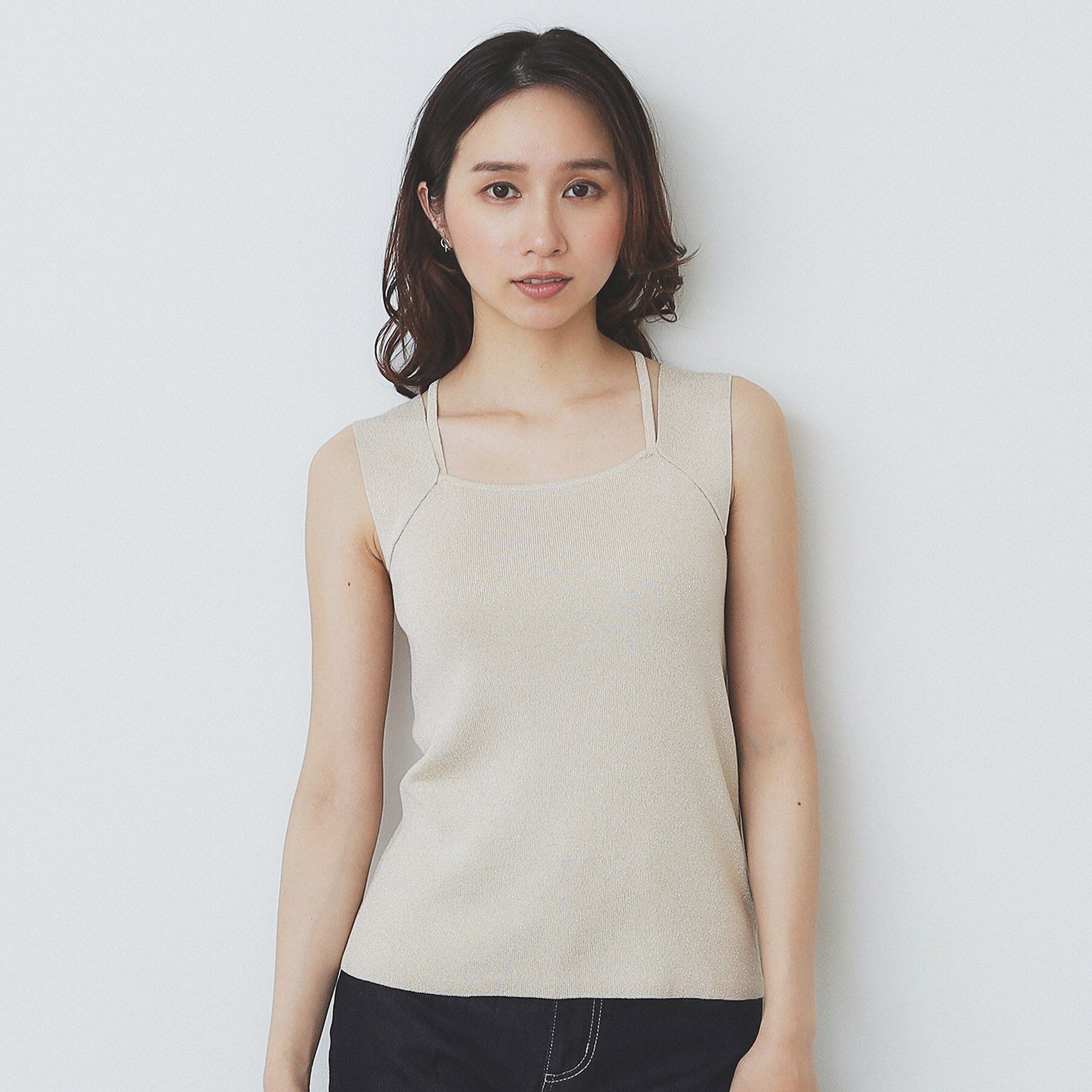 index「スクエアネックニットタンク【洗濯機洗い可】」|キャミソール|