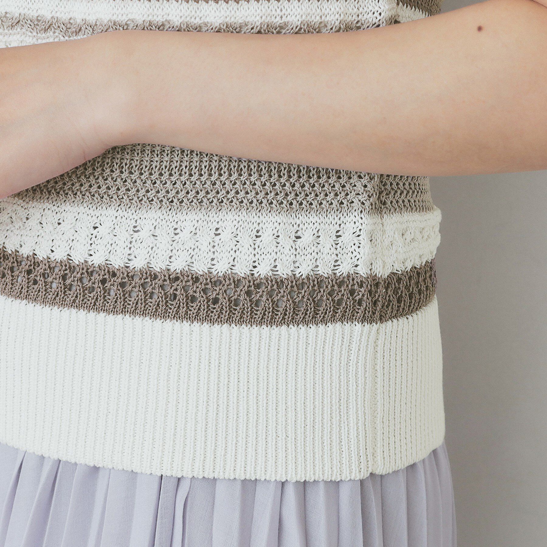 index「透かし編みノースリーブニット/セットアップ対応【洗濯機洗い可】」|ニット・セーター|