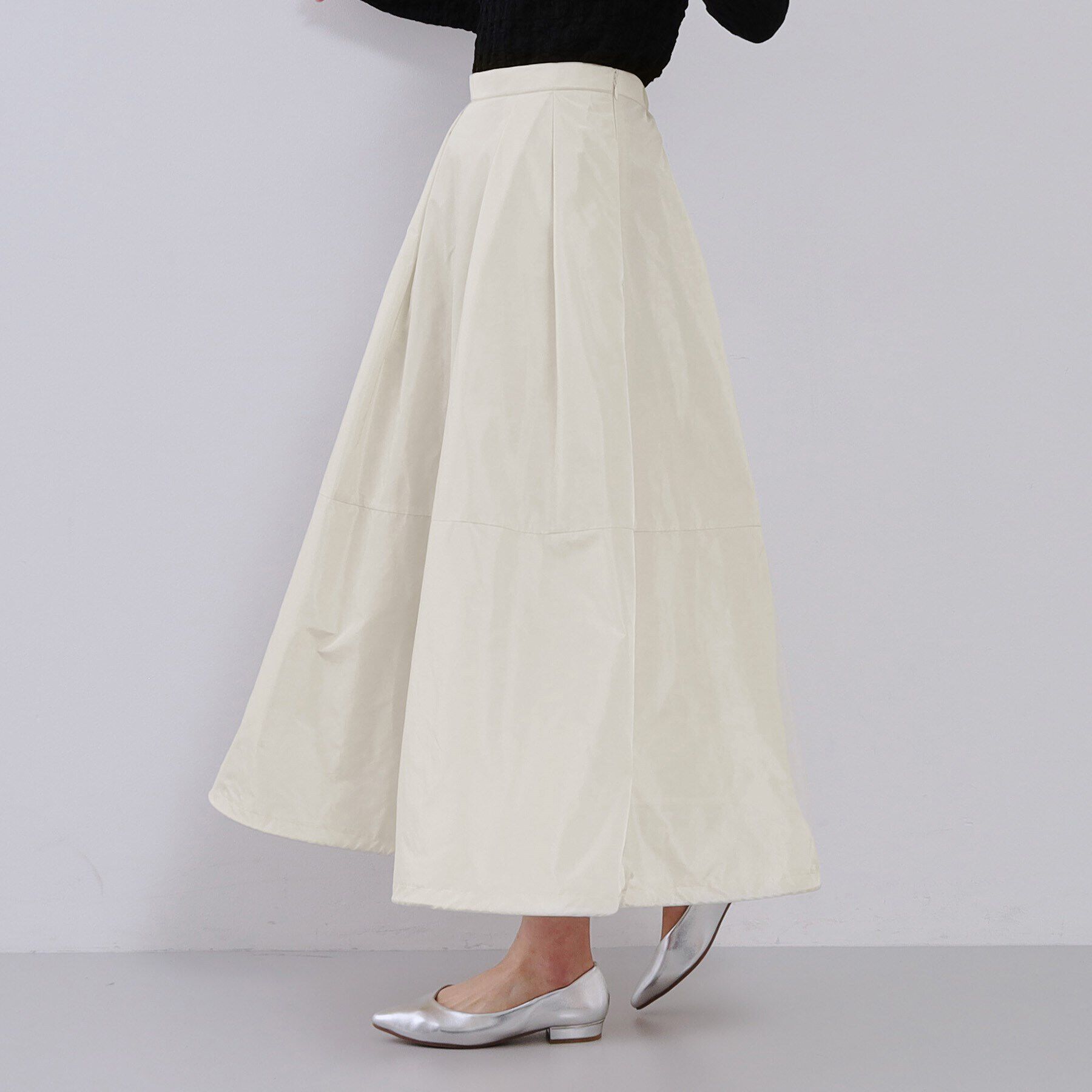 OPAQUE.CLIP「2WAYタックフレアスカート【洗濯機洗い可】」|スカート|