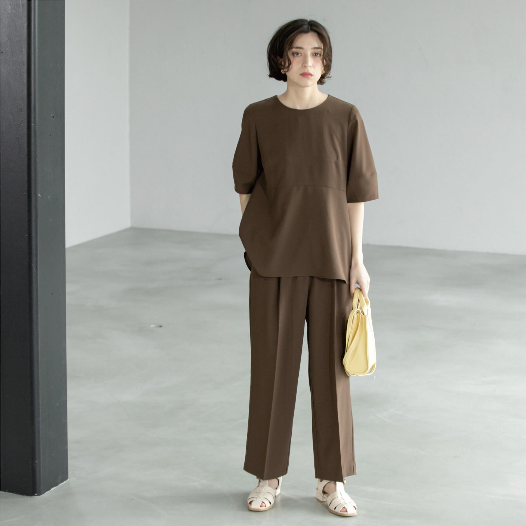 OPAQUE.CLIP「《6色展開/丈が選べる》美脚イージーワイドパンツ/セットアップ対応【ストレッチ/洗濯機洗い可/防シワ」|その他|