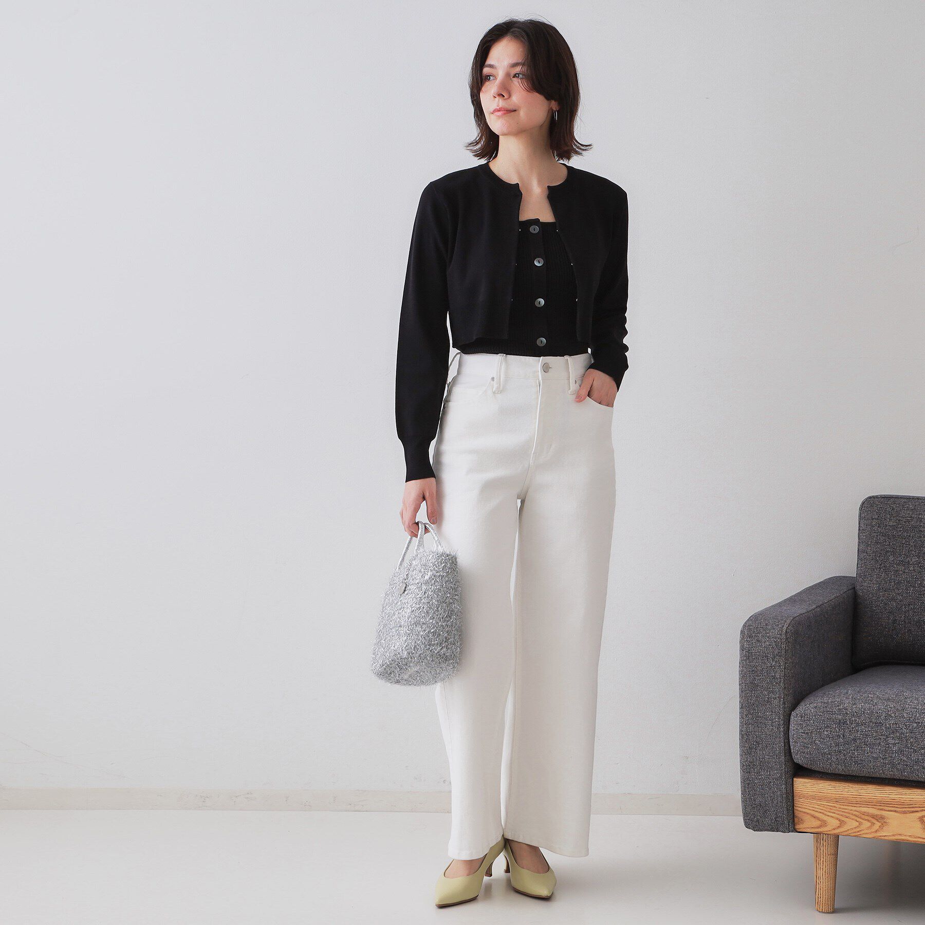 OPAQUE.CLIP「《美人百花掲載》ショートカーディガン&times;リブキャミソール【洗濯機洗い可/抗ピル】」|その他|