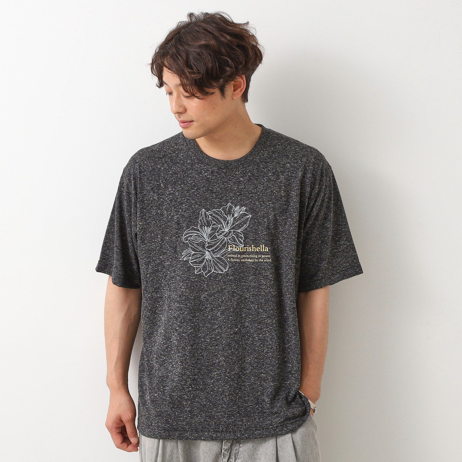 THE SHOP TK「ポリ麻刺繍半袖Tシャツ」|Tシャツ・カットソー|