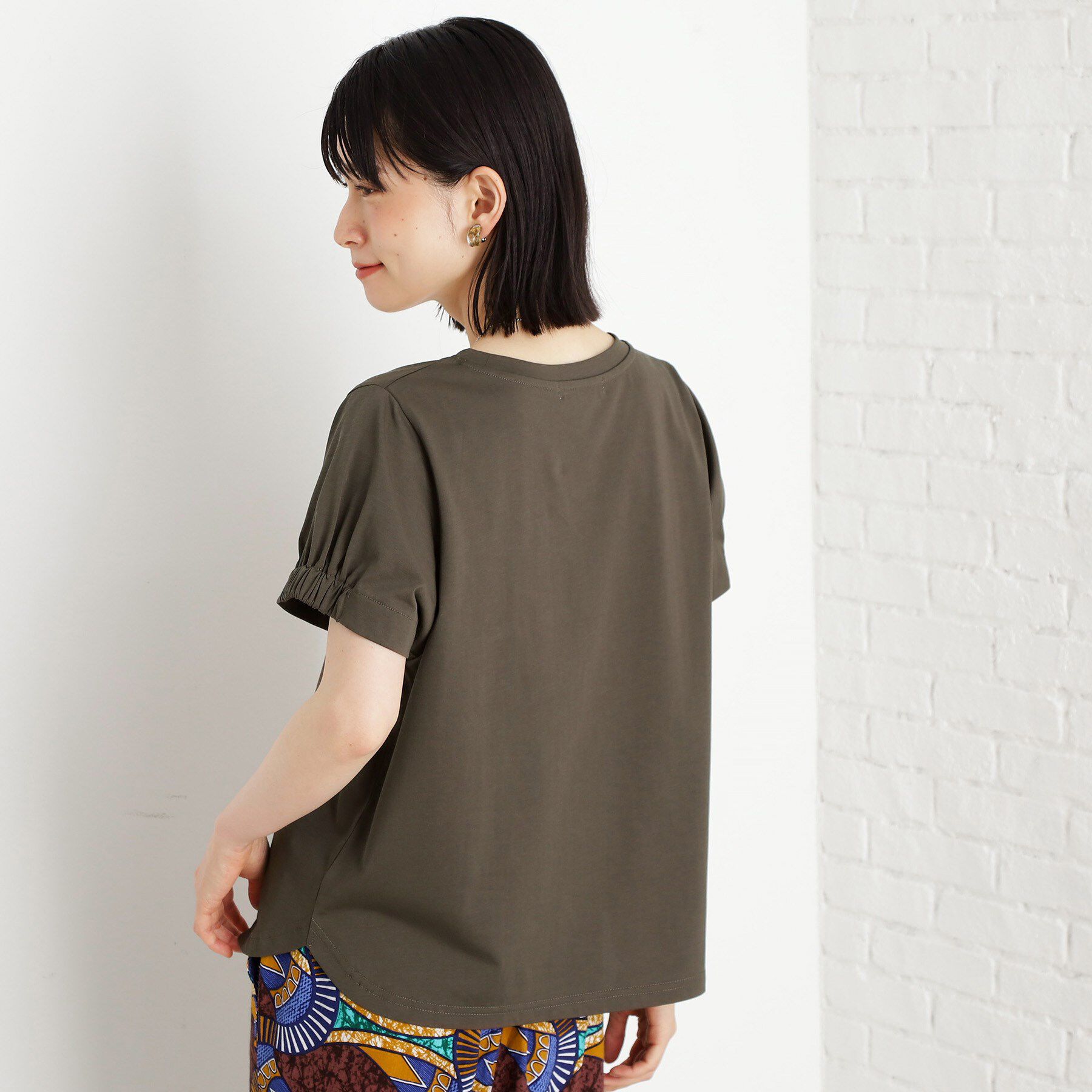 THE SHOP TK「袖タックTシャツ【接触冷感/毛玉になりにくい/UV】」|Tシャツ・カットソー|