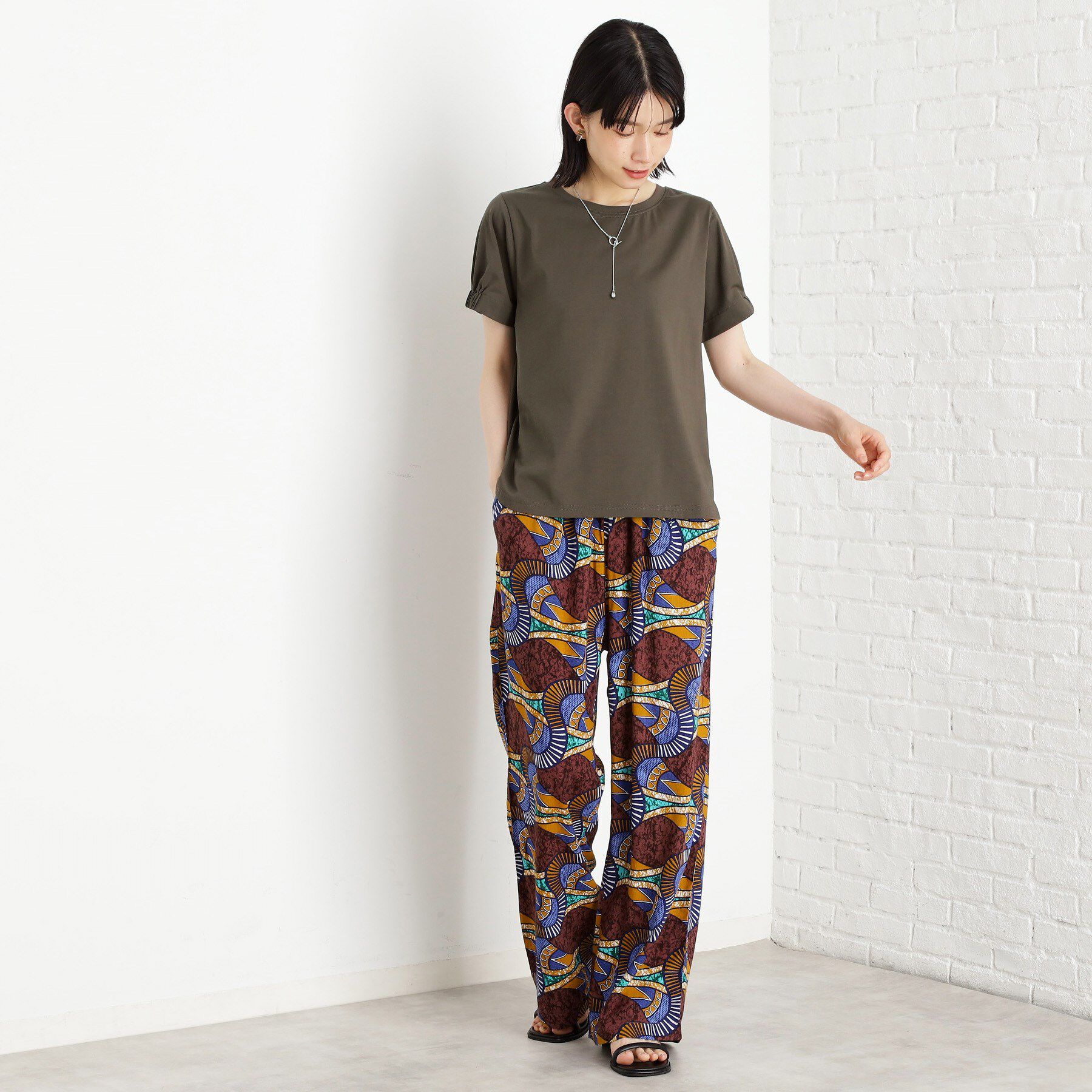 THE SHOP TK「袖タックTシャツ【接触冷感/毛玉になりにくい/UV】」|Tシャツ・カットソー|