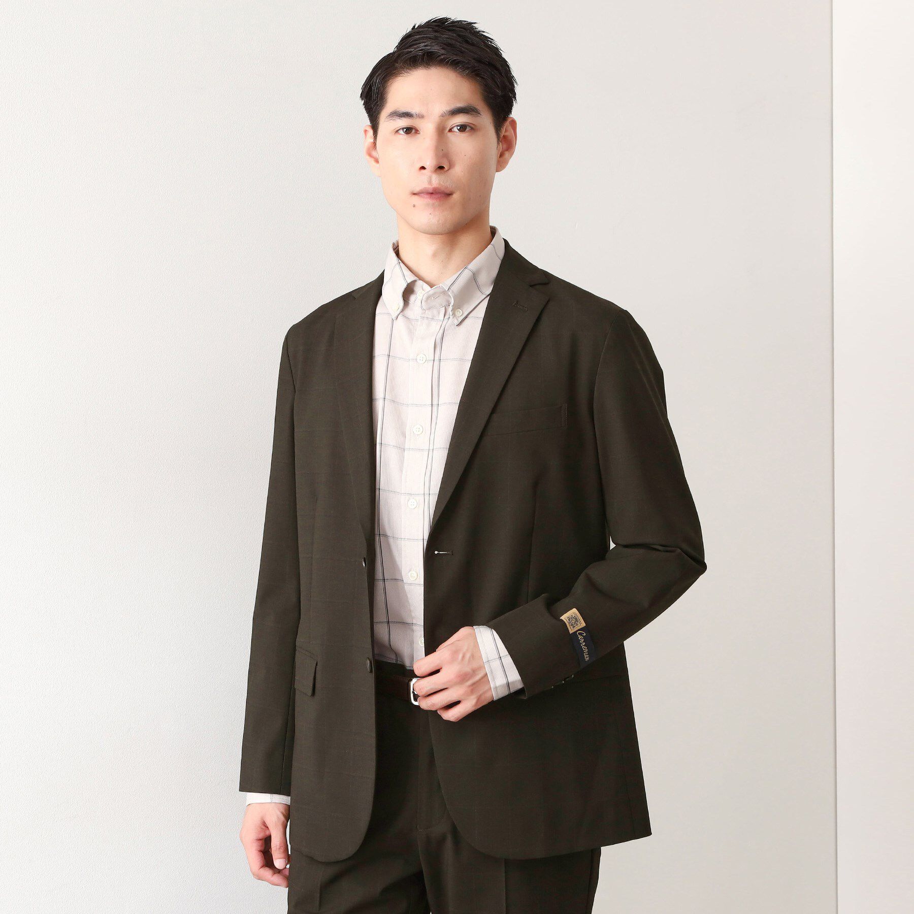 THE SHOP TK「CARREMAN／キャリーマンTRジャケット【セットアップ可/洗濯機OK】」|テーラードジャケット|ブラウン(244)