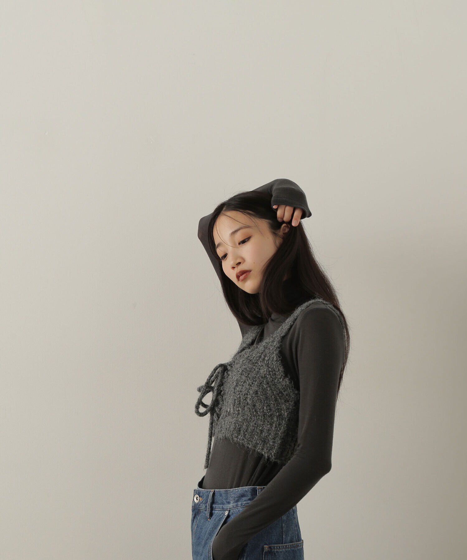  「デザインニットビスチェ」|ニット・セーター|