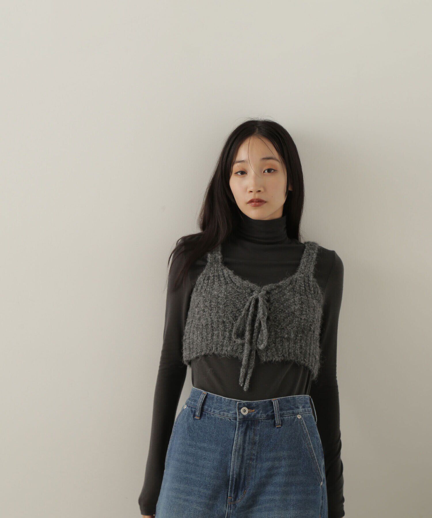  「デザインニットビスチェ」|ニット・セーター|